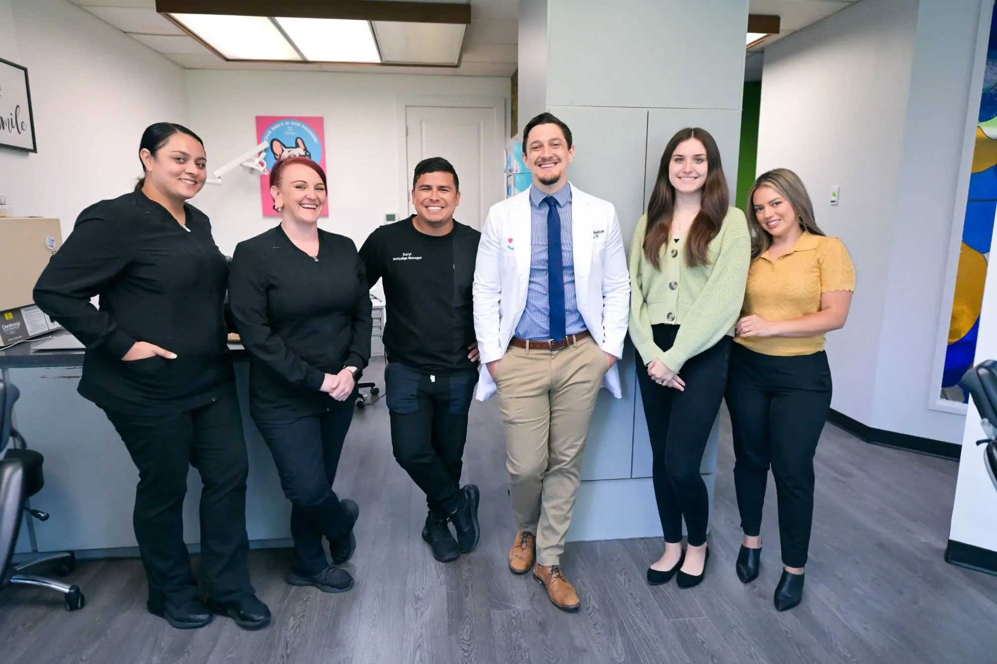 Orthodontist specialist Dr. Cameron Freelove with his team at Freelove Orthodontics in Sammamish and Kent Washington